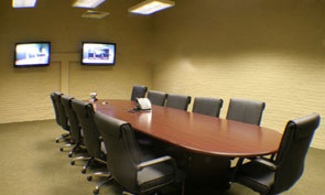 Video conference center at Museum District Business Center.