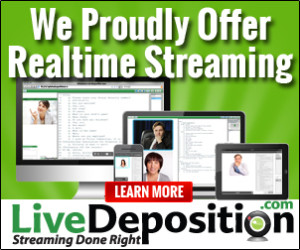 Deposition streaming on the internet graphic