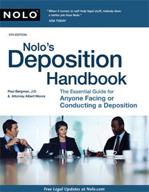 Nolo's deposition handbook cover