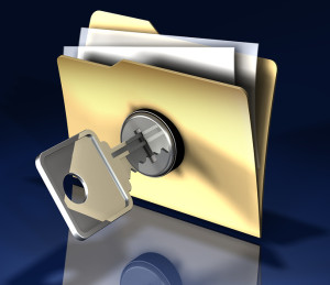 animated key in a folder