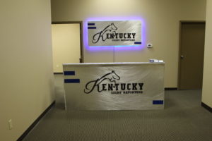 Kentucky Court reporters reception desk in Lexington KY