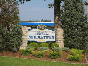 Welcome to historic Middletown sign