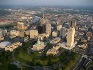 Downtown Nashville aerial photo