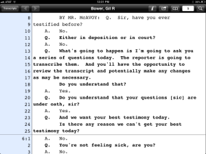 e-transcript example